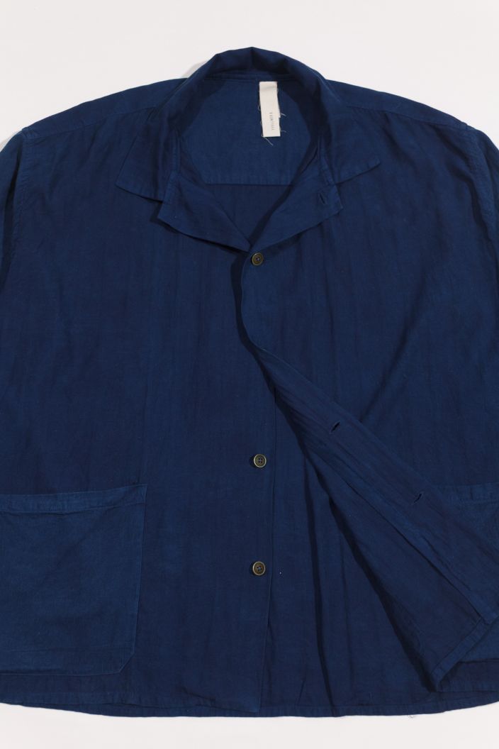 soft cotton indigo shirt S01/2026 — product view 4