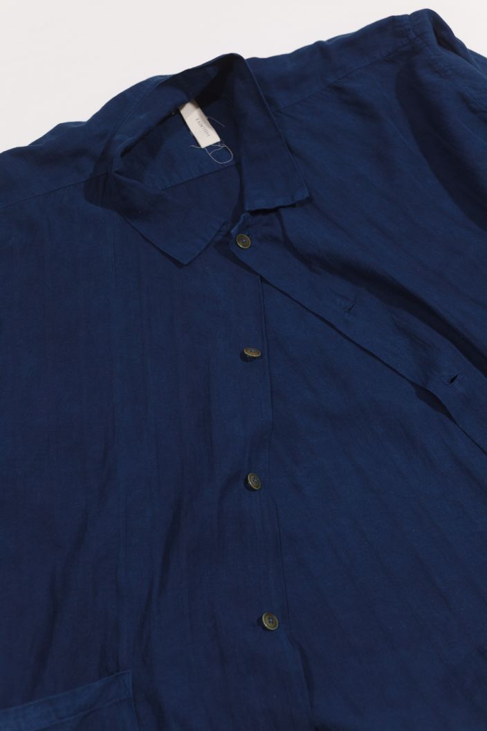 soft cotton indigo shirt S01/2026 — product view 6