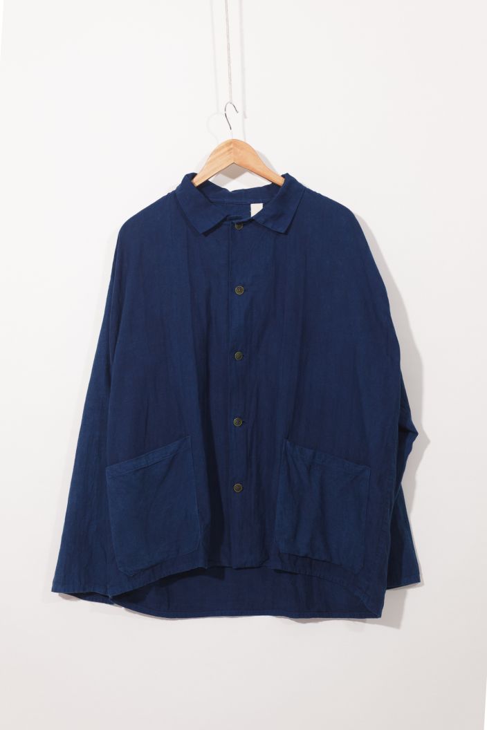 soft cotton indigo shirt S01/2026 — product view 1
