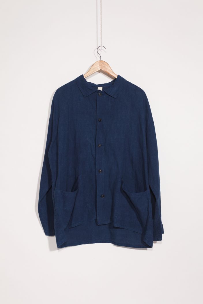 linen indigo shirt 02/ S01/2026 — product view 1