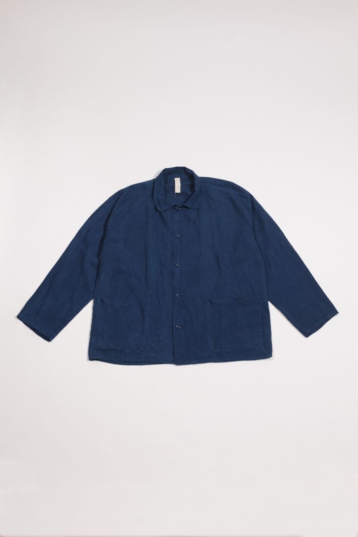 linen indigo shirt 01/ S01/2026 — product view 2